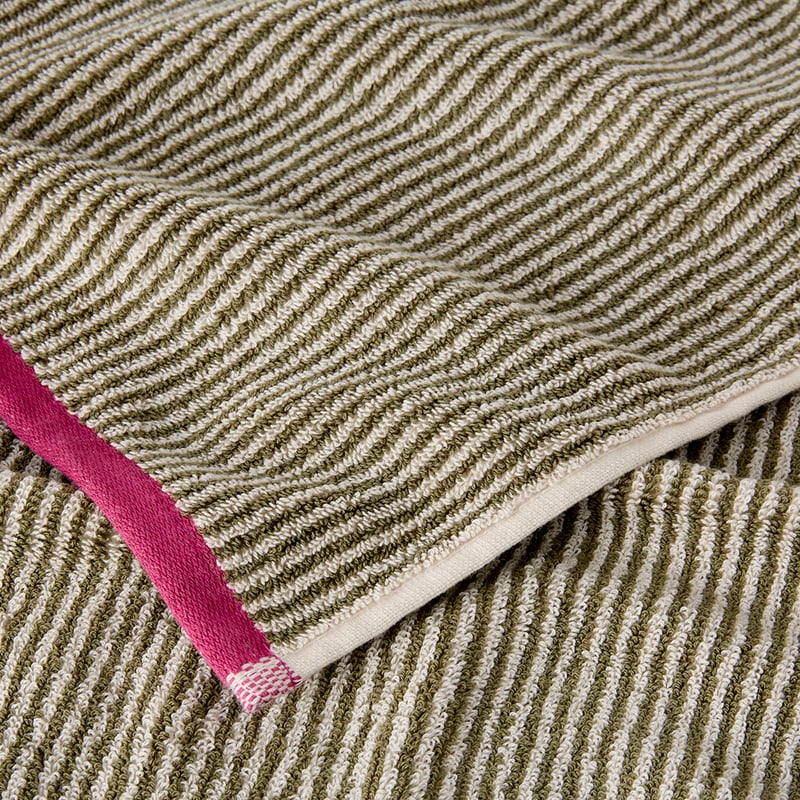 Ashton Mini Stripe Avocado & Beach Towel Range