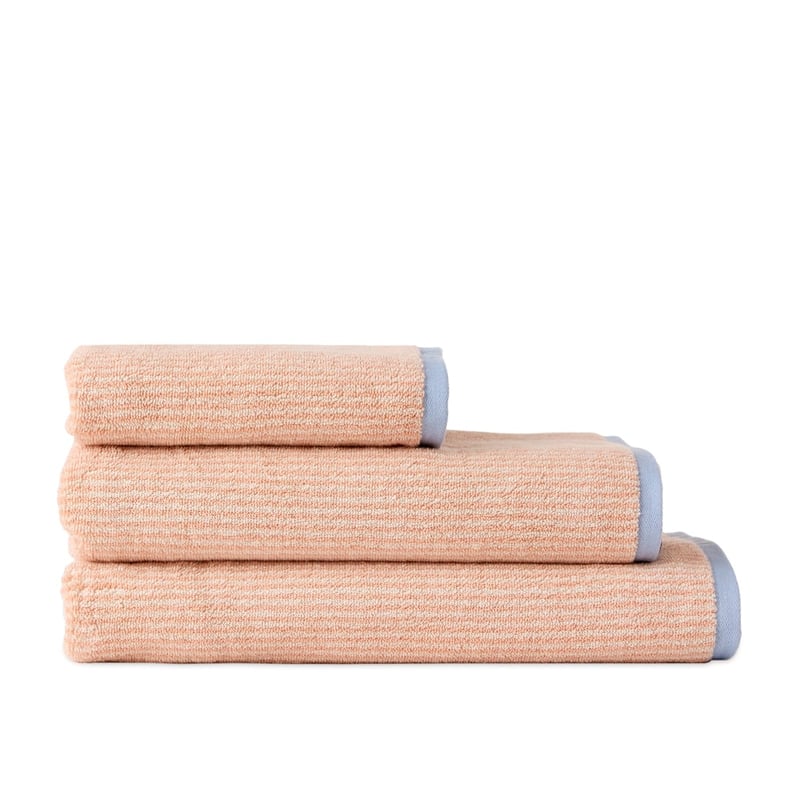 Ashton Mini Stripe Salmon & Beach Towel Range