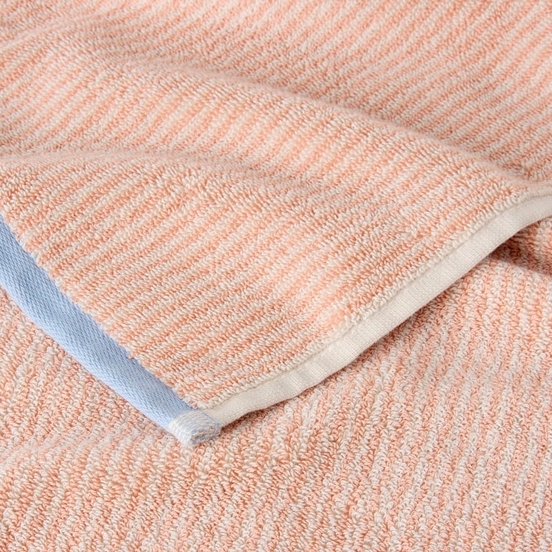 Ashton Mini Stripe Salmon & Beach Towel Range