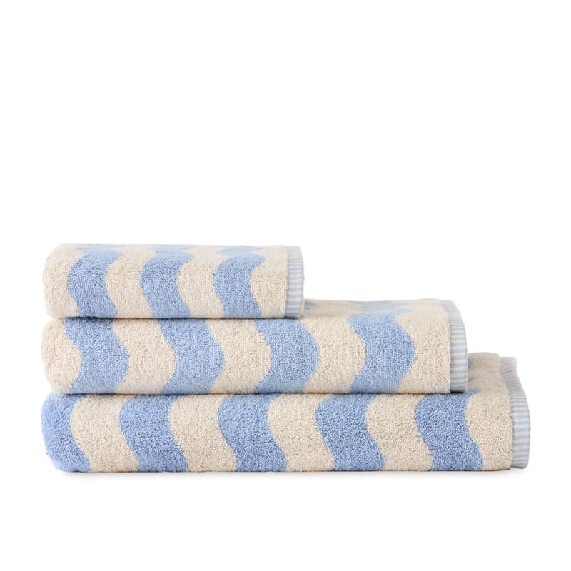 Wave Chambray Blue Towel Range