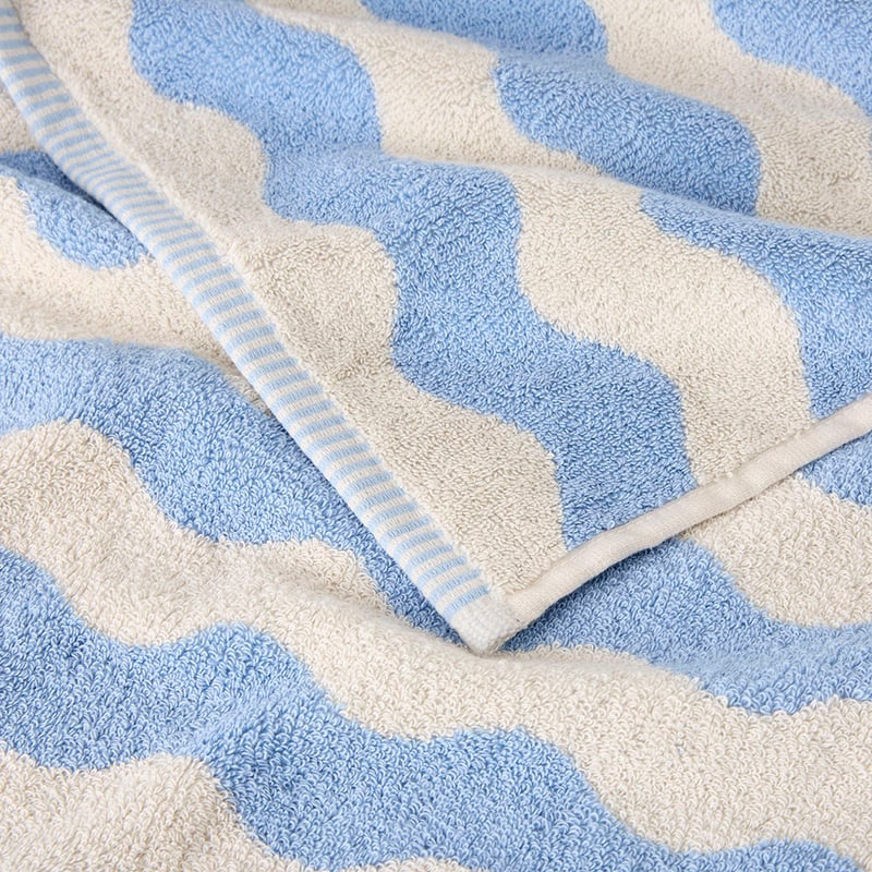 Wave Chambray Blue Towel Range