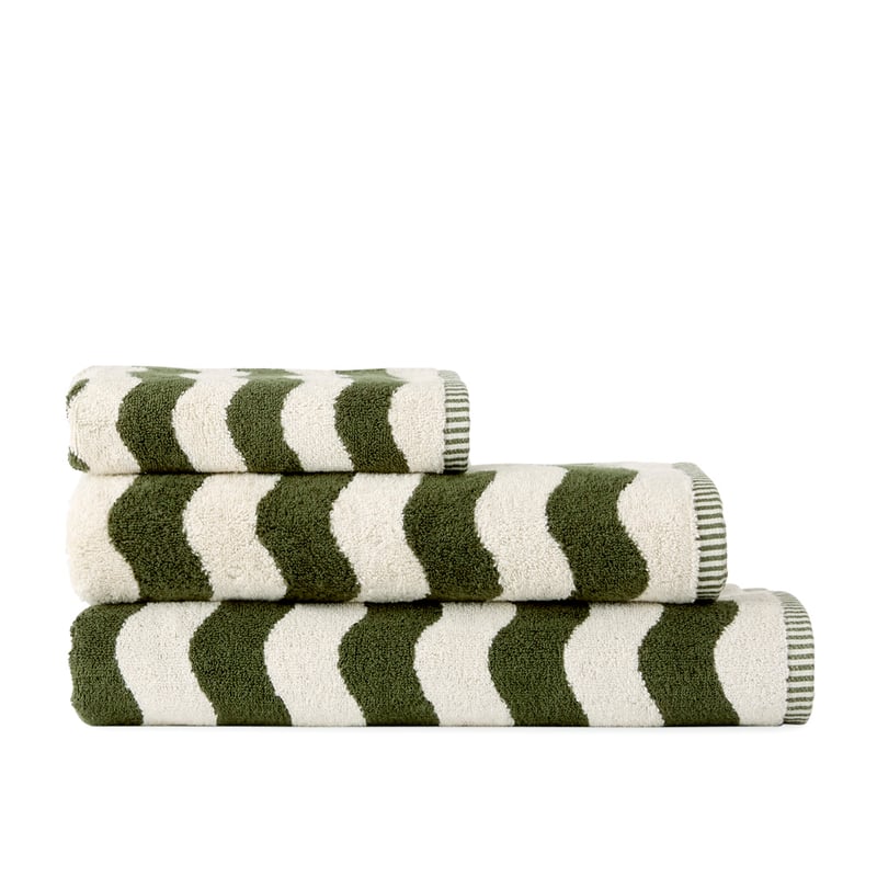 Wave Spinach Towel Range