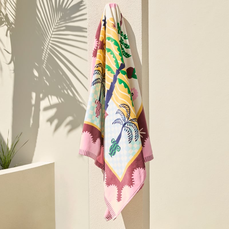 Luxe Velour Sunrise Multi Beach Towel