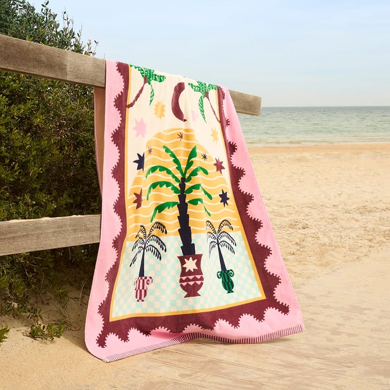 Luxe Velour Sunrise Multi Beach Towel