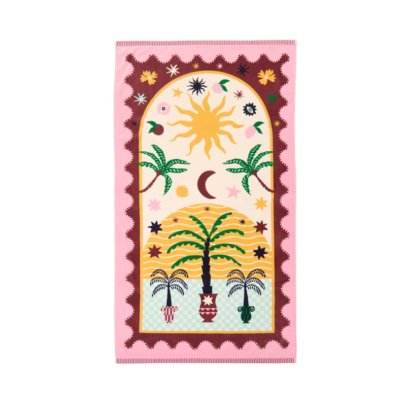 Luxe Velour Sunrise Multi Beach Towel