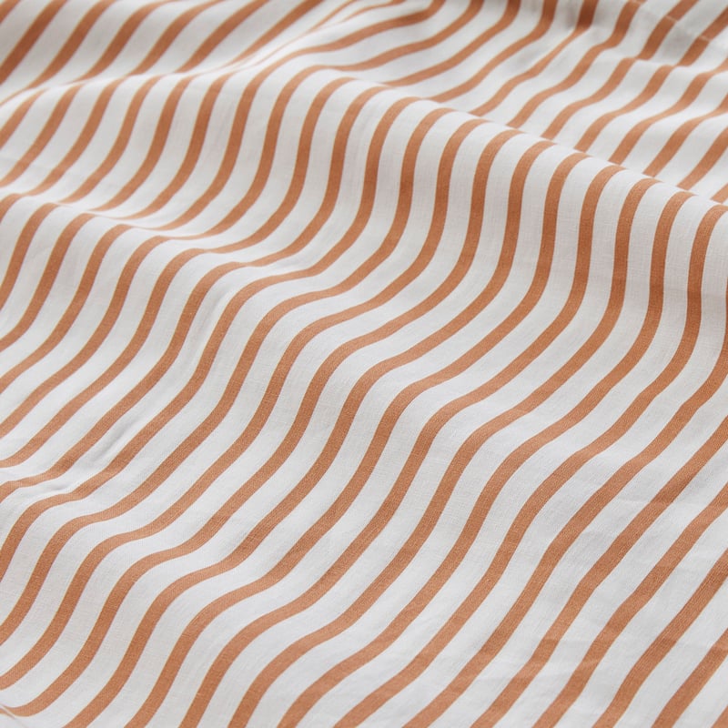 Clay Stripe Printed Percale Sheet Set