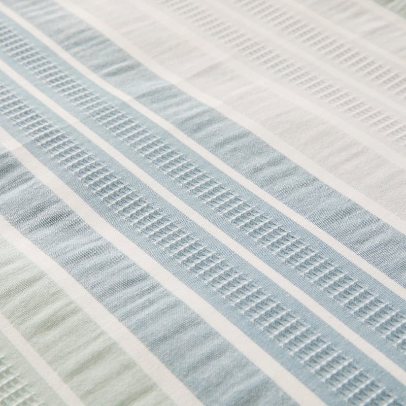 Zephyr Blue Jacquard Quilt Cover Set