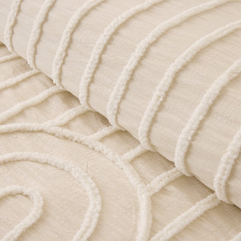 Archie Tufted Macadamia Quilt Cover Separates