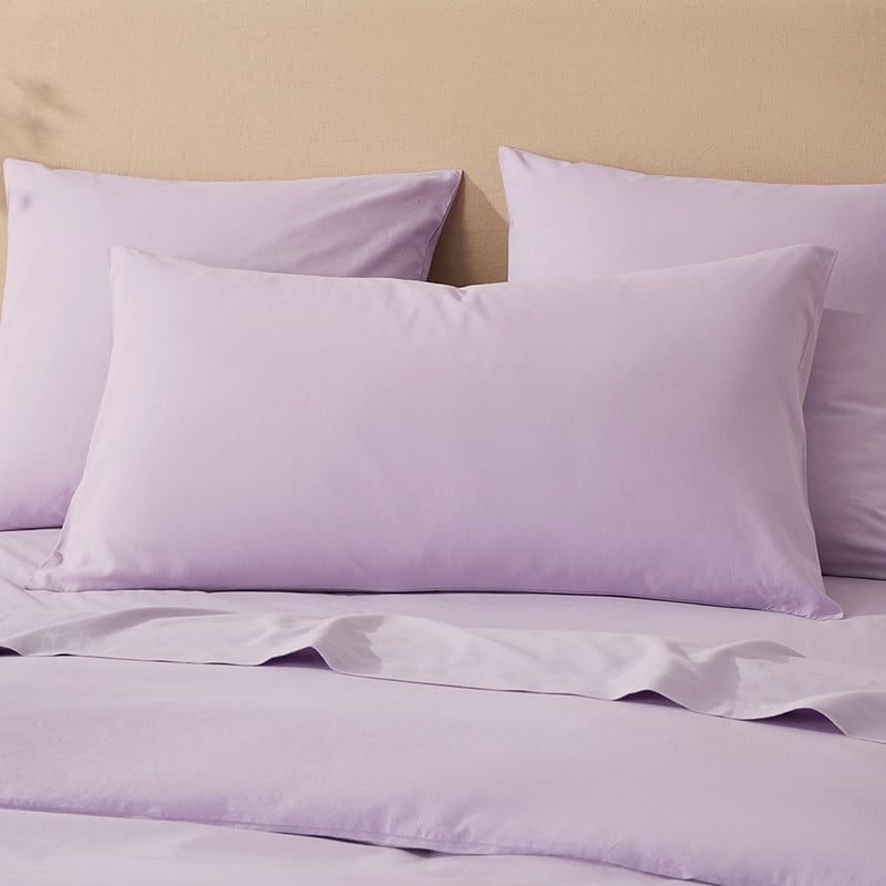 Stonewashed Cotton Lilac Quilt Cover Separates