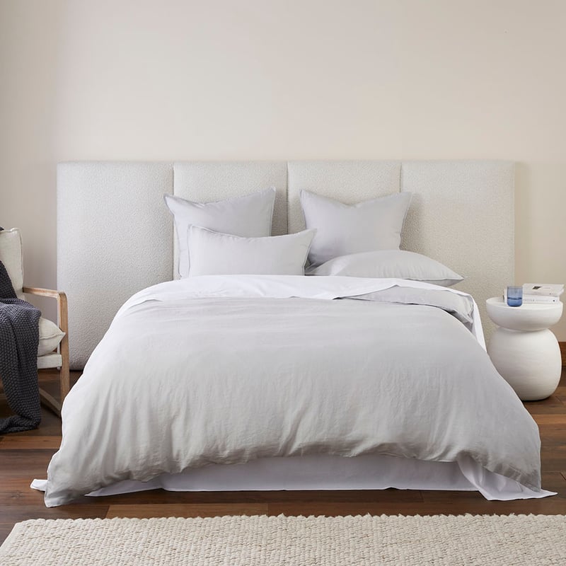 Vintage Washed Linen Glacier Quilt Cover + Separates