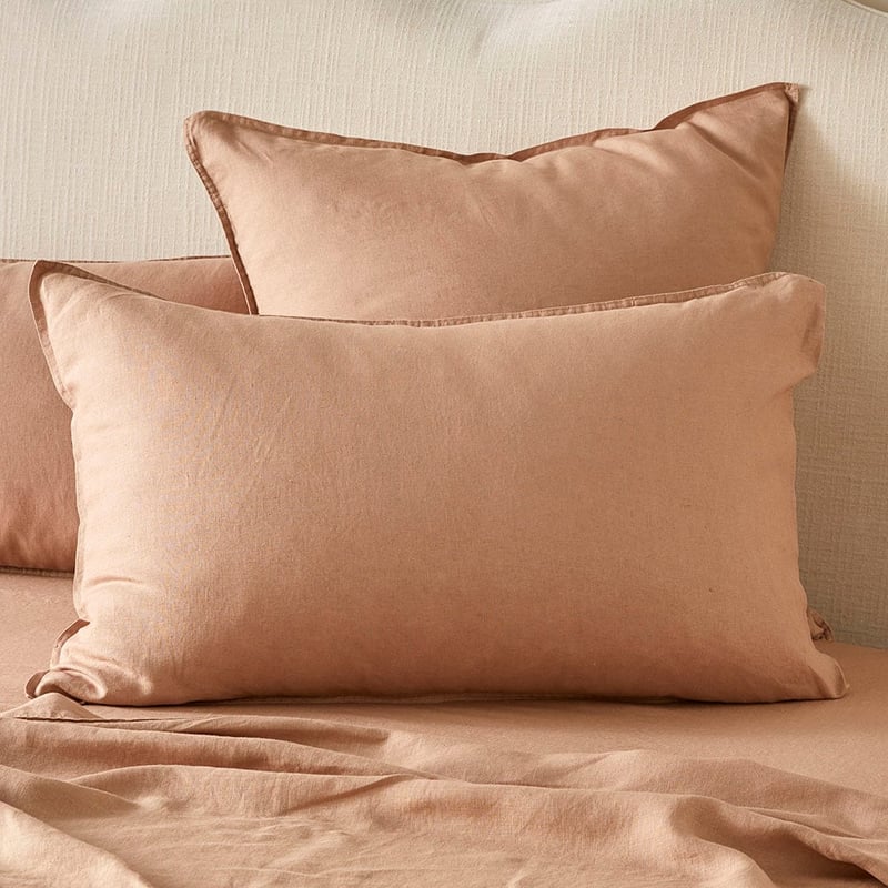 Vintage Washed Linen Hazelnut Quilt Cover + Separates