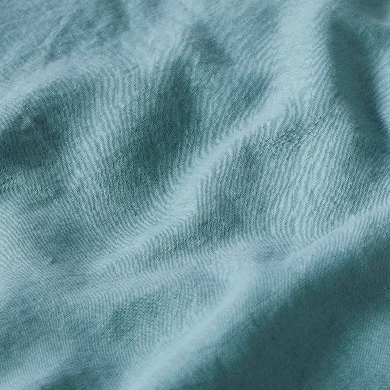 Vintage Washed Linen Reef Blue Quilt Cover + Separates