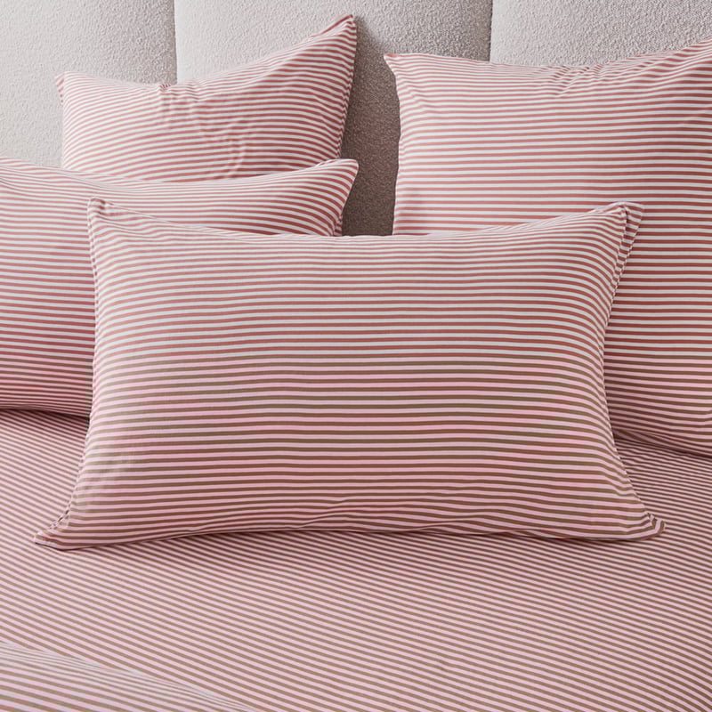 Ultra Soft Jersey Clay Stripe Quilt Cover Separates