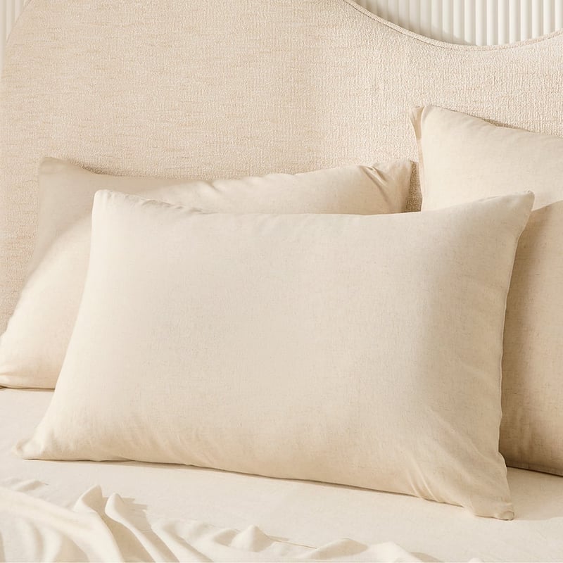 Washed Bamboo Linen Natural Quilt Cover Set + Separates