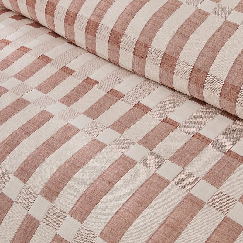 Sica Mocha Check Quilt Cover Set + Separates