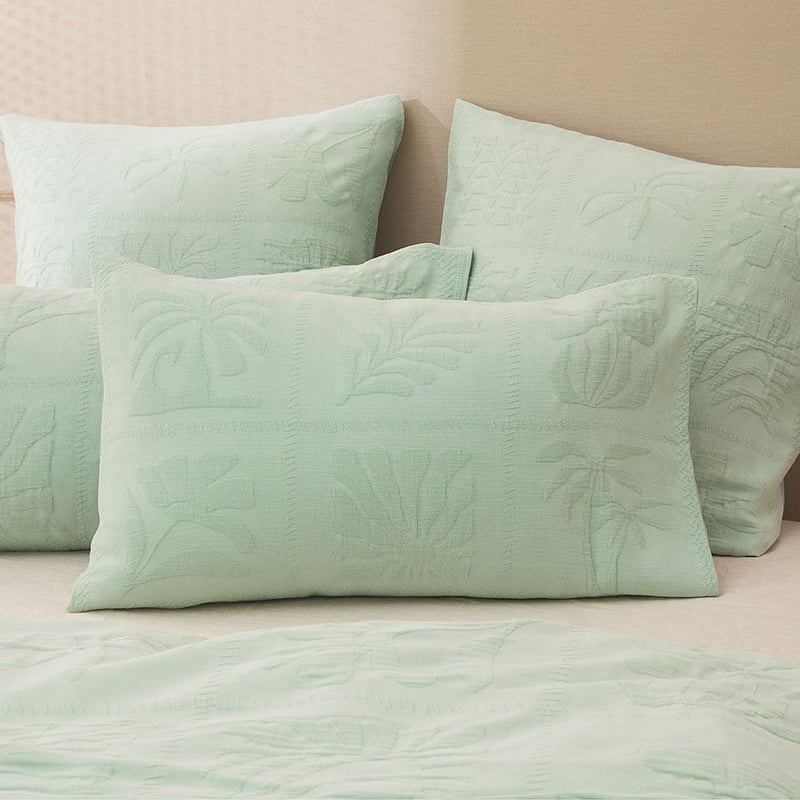 Amaro Aqua Grey Matelasse Pillowcases