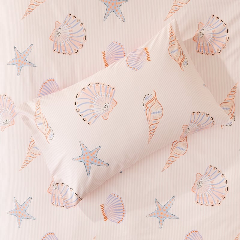 Seashells White Quilt Cover Set