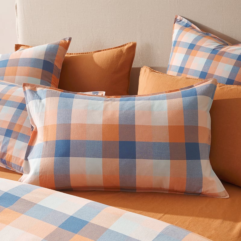 Yarn Dye Earth Check Quilt Cover Set + Separates