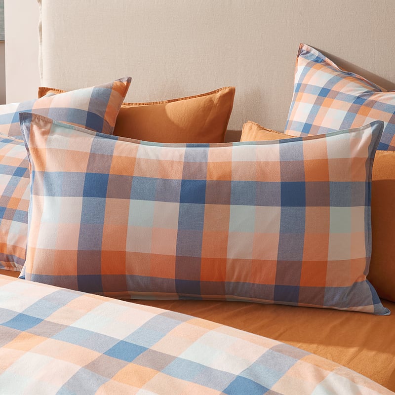 Yarn Dye Earth Check Quilt Cover Set + Separates