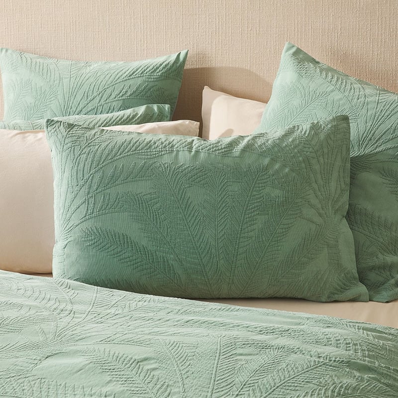 Sago Mineral Green Matelasse Pillowcases