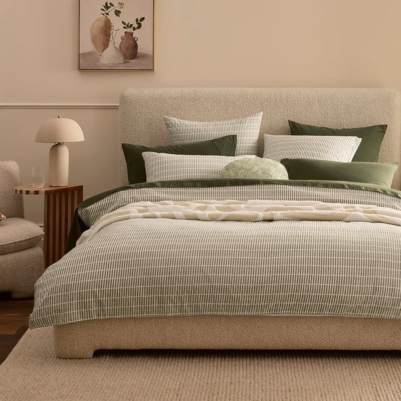 San Remo Olive Quilt Cover Set + Separates