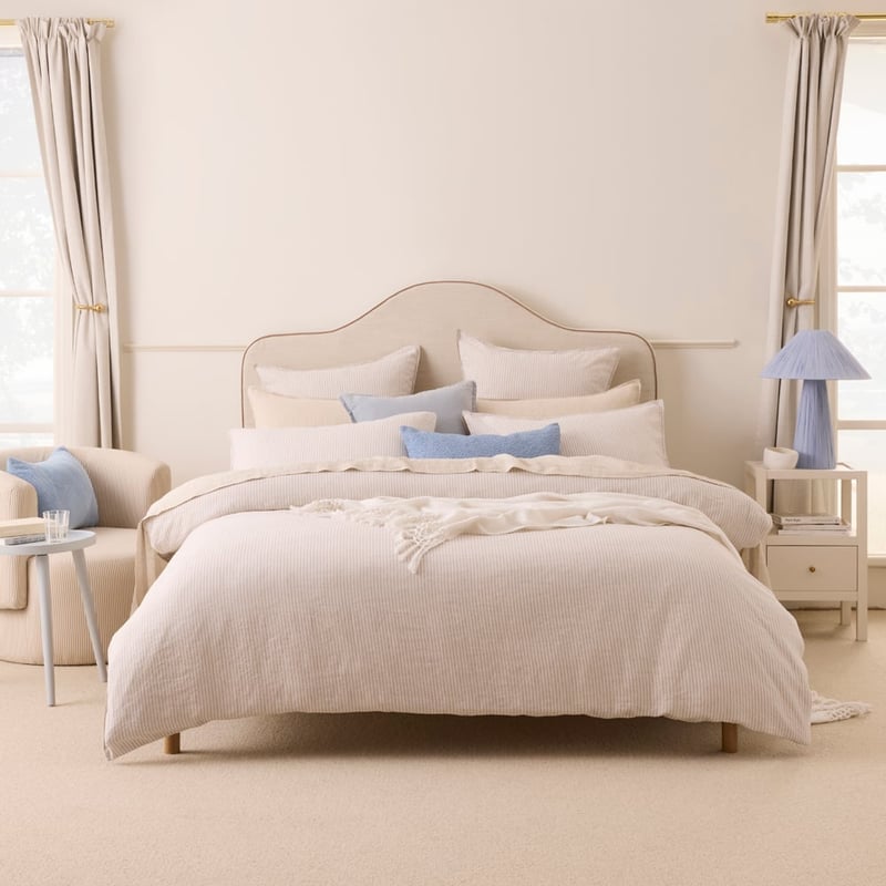 Vintage Washed Linen Linen & White Stripe Pillowcases