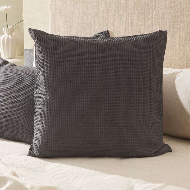 Bamboo Cotton Waffle Charcoal Pillowcases