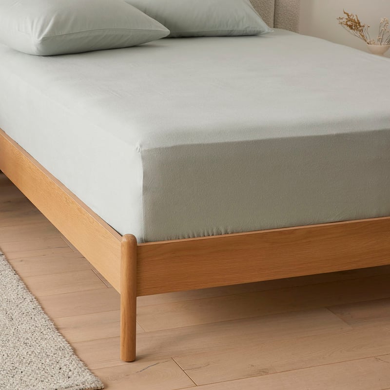 Flannelette Eucalyptus Plain Dye Sheet Set