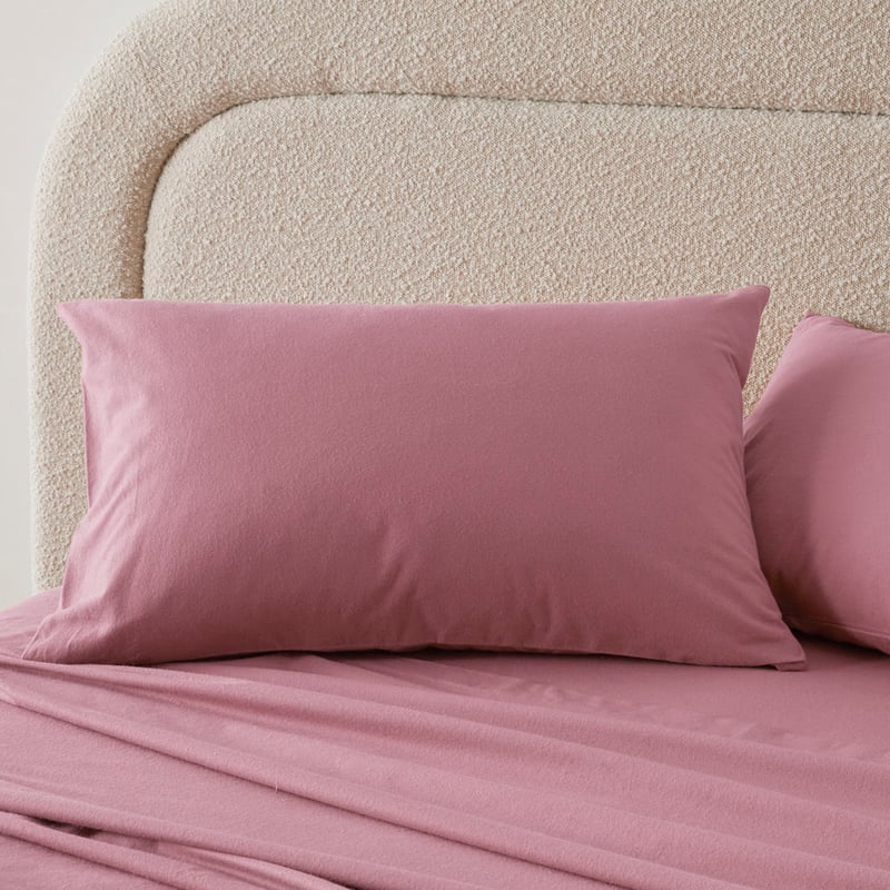 Flannelette Mauve Plain Dye Sheet Set