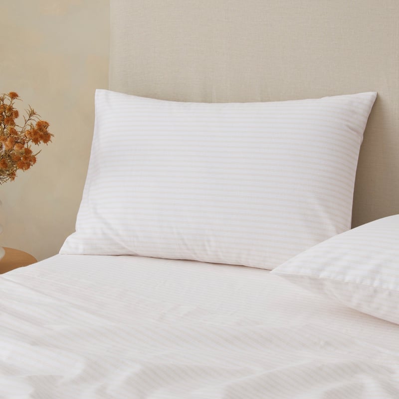 Flannelette Printed Sand Stripe Pillowcase