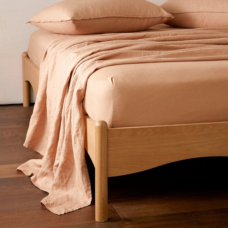Vintage Washed Linen Hazelnut Sheet Set