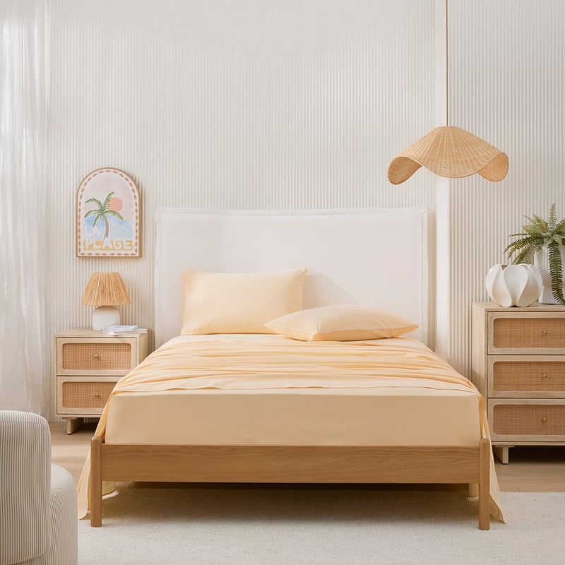 Stonewashed Cotton Butter Sheet Separates