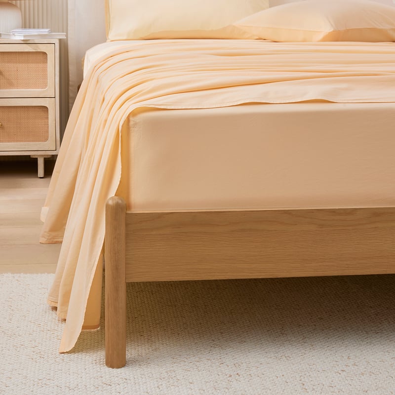 Stonewashed Cotton Butter Sheet Set