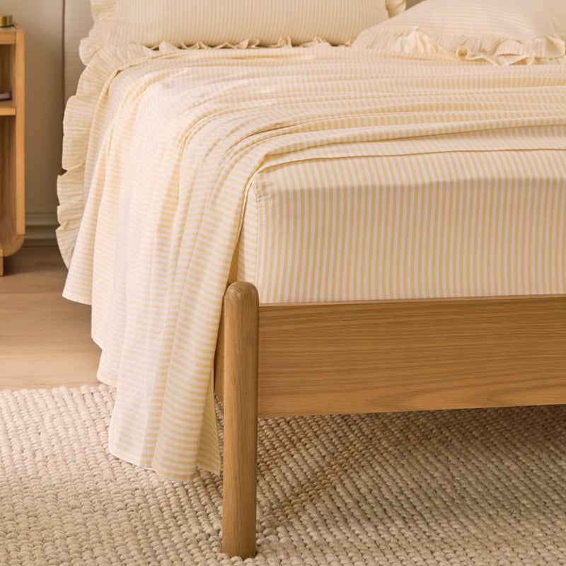 Ruffle Straw Stripe Sheet Set