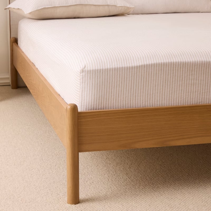 Vintage Washed Linen Linen & White Stripe Sheet Separates