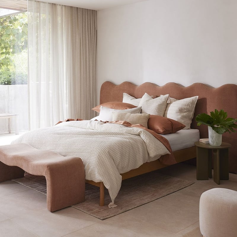 Ren Waffle Oatmeal Quilt Cover Separates