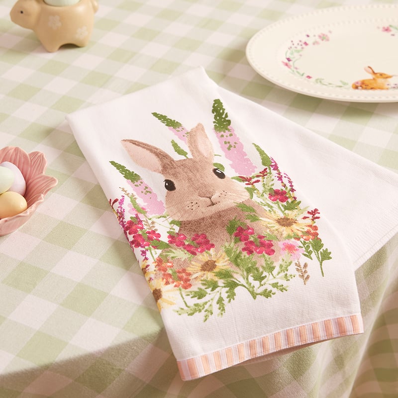 Easter Bunny Wildflower Tea Towels Pack of 2