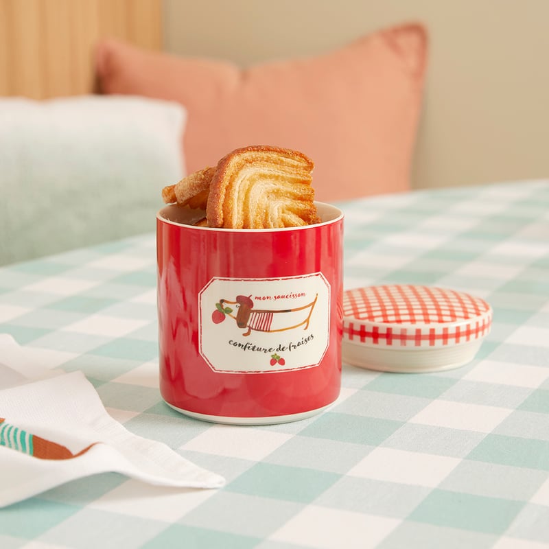 Dachshund Strawberry Jam Canister