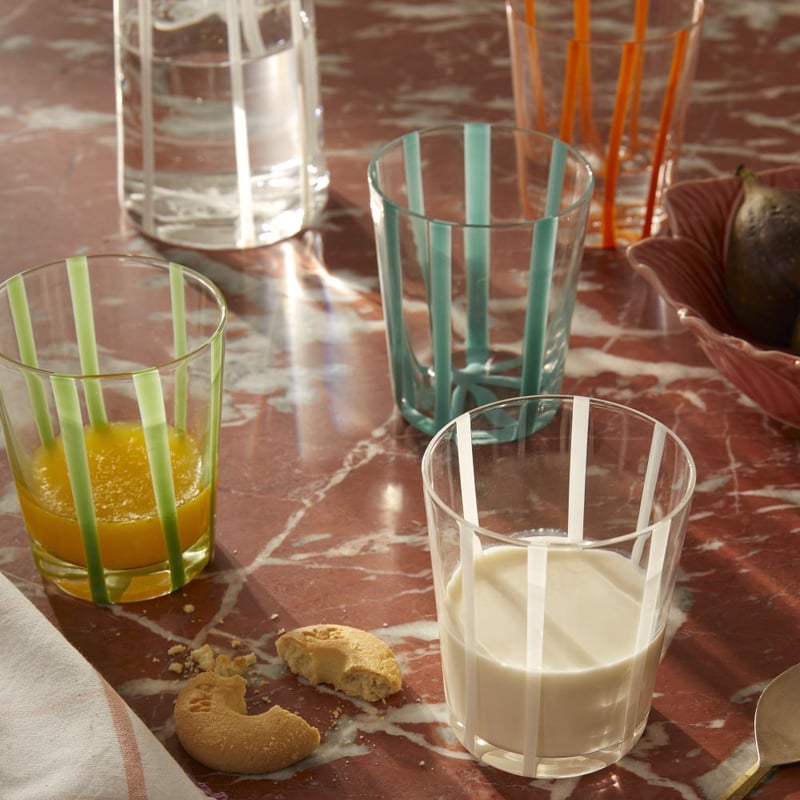 Stripe Teal Drinkware