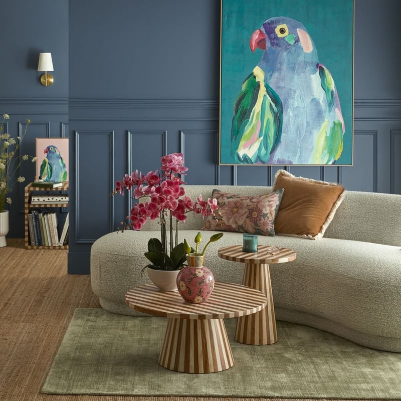 Soray Blue Floral Cushion