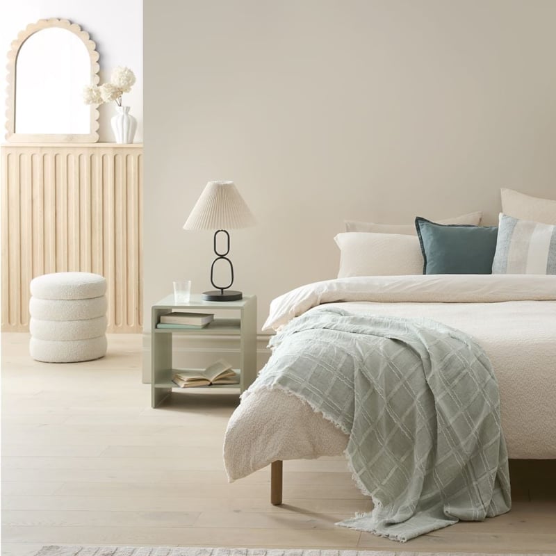 Memphis Cream Boucle Storage Ottoman