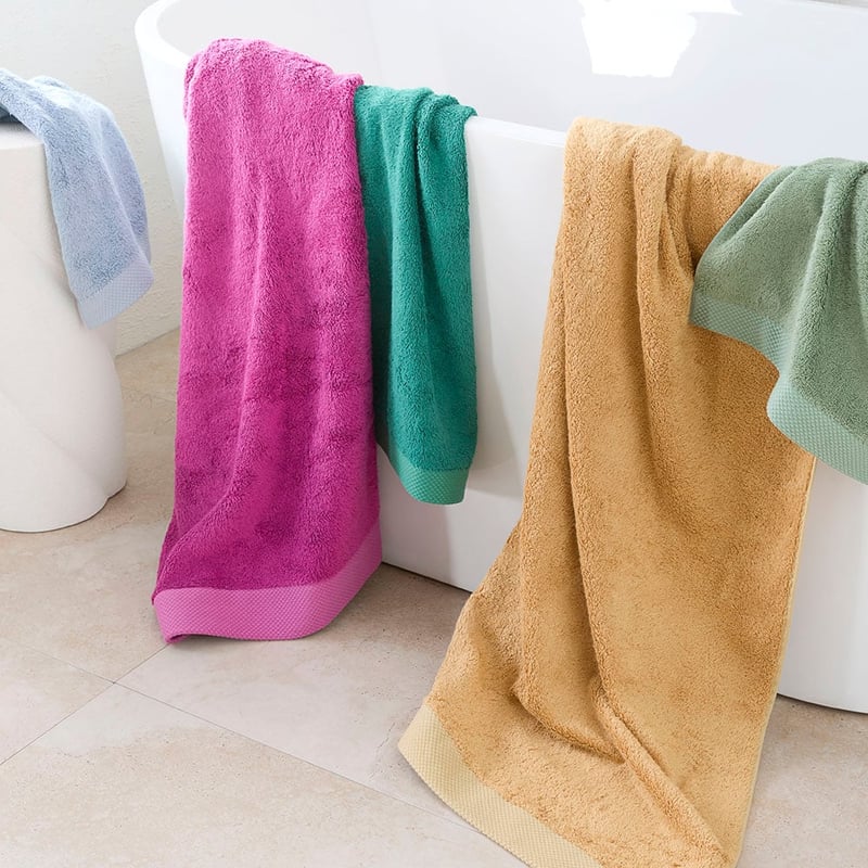 Navara Mustard Solid Bamboo Cotton Towel Range