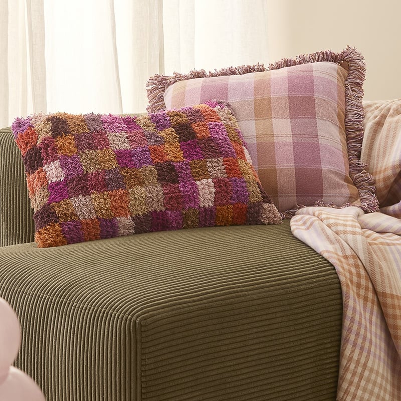 Preston Berries Check Cushion