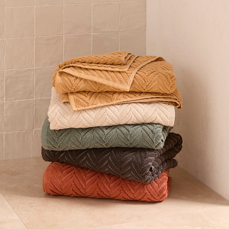 Mimosa Charcoal Marle Textured Towel Range