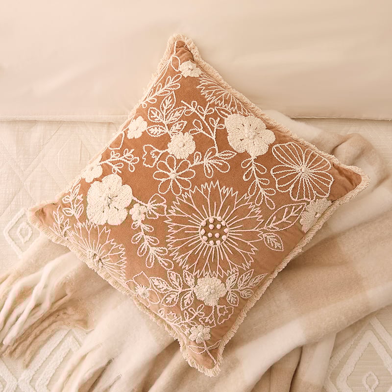 Hampshire Almond Floral Cushion