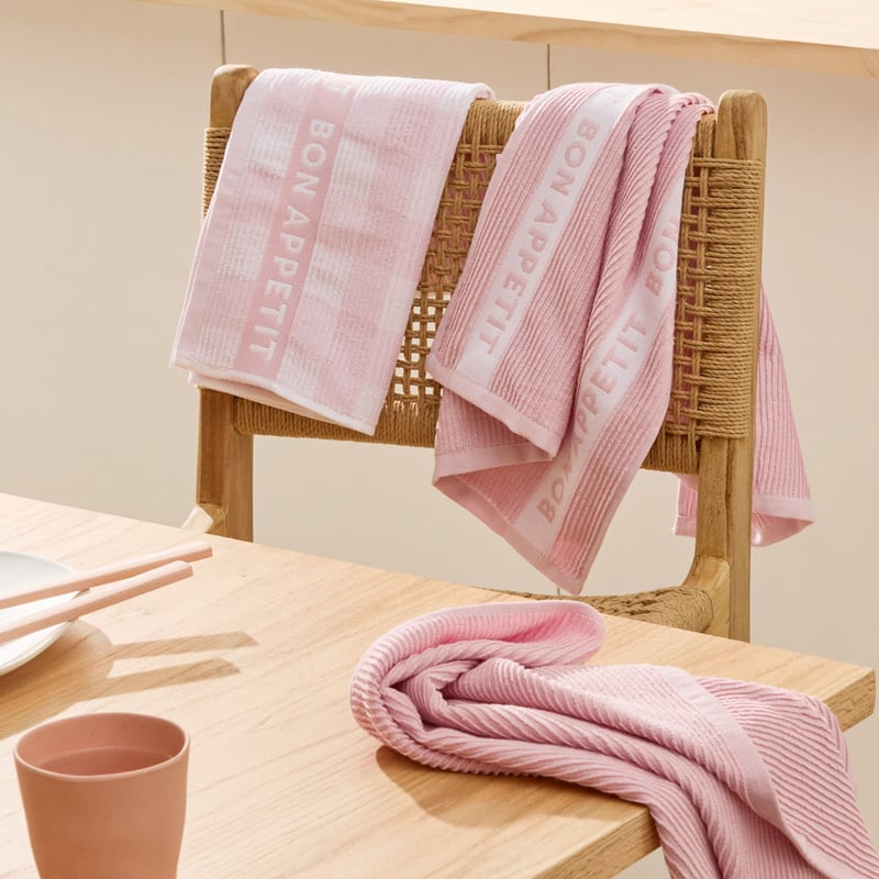 Australian Cotton Candy Pink Tea Towel Pack of 3