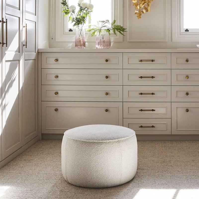 Norway Snow Boucle Ottoman 