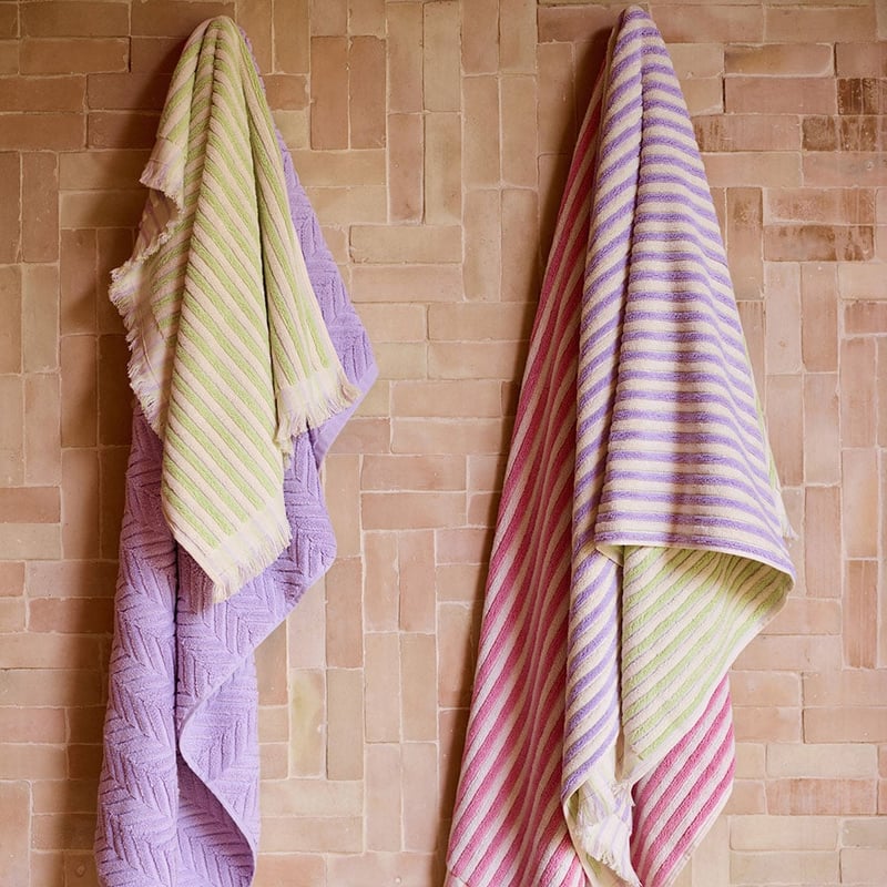 European Sophia Boysenberry & Orange Turkish Cotton Towel Range