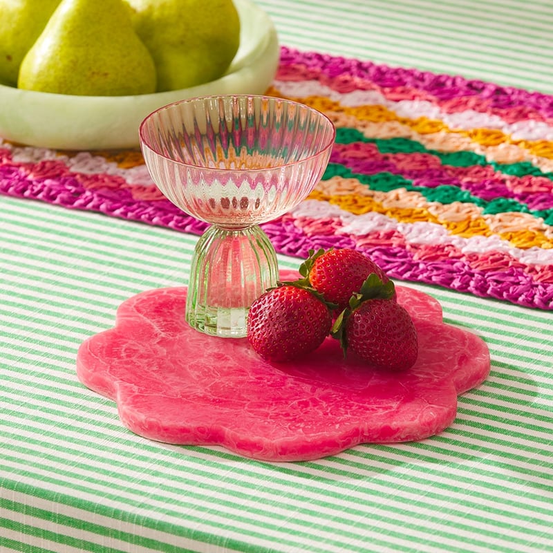 Bardot Pink & Green Coupe Glass Pack of 2