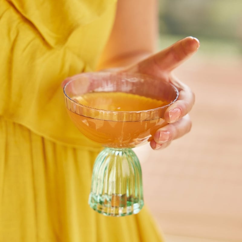 Bardot Pink & Green Coupe Glass Pack of 2